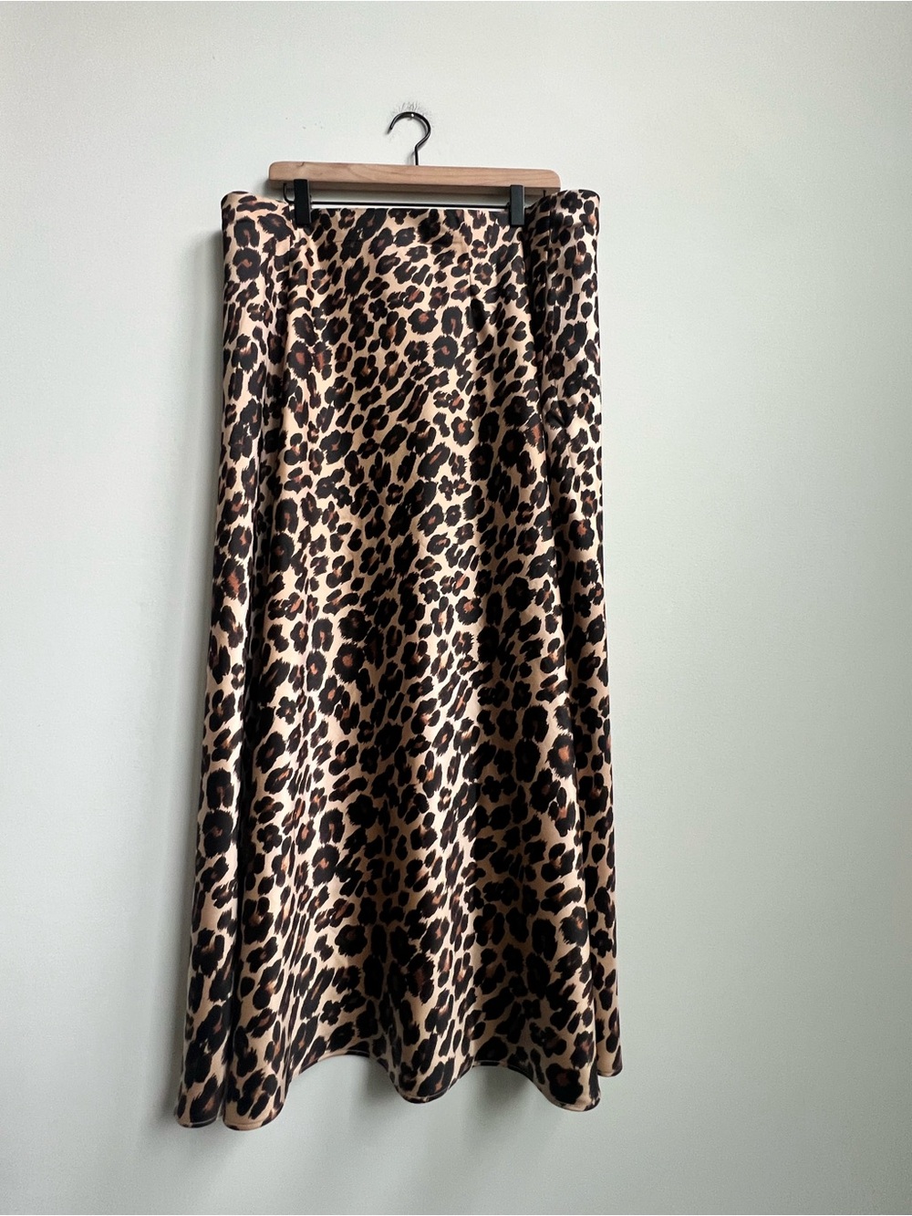 Talbots Satin Maxi Skirt OPULENT OCELOT Leopard Animal Print 16 Elegant Luxury - Picture 10 of 12